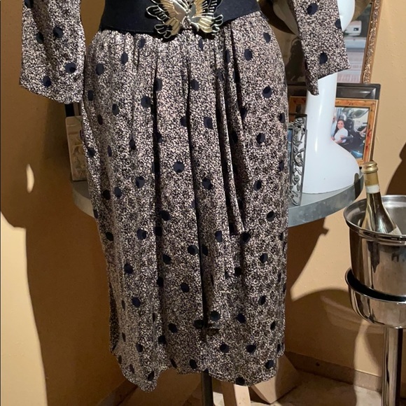 St. Gillian silk wrap print dress with dots - Picture 3 of 9